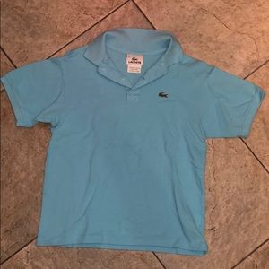 Lacoste blue shirt sleeve Polo shirt size 12